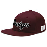 Custom Jujube Red Orange 3D Puff Embroidery Flat Embroidery Casual Sport Baseball Cap