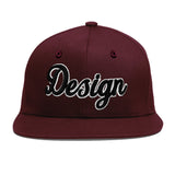 Custom Jujube Red Orange 3D Puff Embroidery Flat Embroidery Casual Sport Baseball Cap