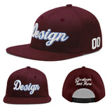 Custom Jujube Red Orange 3D Puff Embroidery Flat Embroidery Casual Sport Baseball Cap