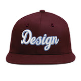 Custom Jujube Red Orange 3D Puff Embroidery Flat Embroidery Casual Sport Baseball Cap