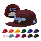 Custom Jujube Red Orange 3D Puff Embroidery Flat Embroidery Casual Sport Baseball Cap