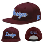 Custom Jujube Red Orange 3D Puff Embroidery Flat Embroidery Casual Sport Baseball Cap