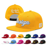 Custom Yellow Black 3D Puff Embroidery Flat Embroidery Casual Sport Baseball Cap