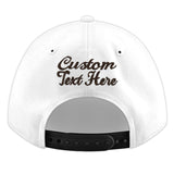 Custom White Pink 3D Puff Embroidery Flat Embroidery Casual Sport Baseball Cap