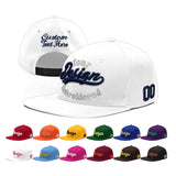 Custom White Pink 3D Puff Embroidery Flat Embroidery Casual Sport Baseball Cap