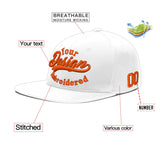 Custom White Pink 3D Puff Embroidery Flat Embroidery Casual Sport Baseball Cap