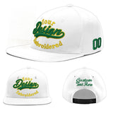 Custom White Pink 3D Puff Embroidery Flat Embroidery Casual Sport Baseball Cap