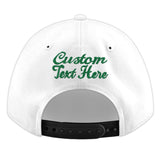 Custom White Pink 3D Puff Embroidery Flat Embroidery Casual Sport Baseball Cap