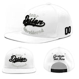 Custom White Pink 3D Puff Embroidery Flat Embroidery Casual Sport Baseball Cap