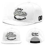 Custom White Pink 3D Puff Embroidery Flat Embroidery Casual Sport Baseball Cap