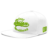 Custom White Pink 3D Puff Embroidery Flat Embroidery Casual Sport Baseball Cap