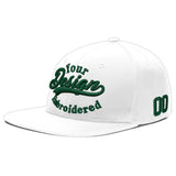 Custom White Pink 3D Puff Embroidery Flat Embroidery Casual Sport Baseball Cap