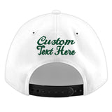 Custom White Pink 3D Puff Embroidery Flat Embroidery Casual Sport Baseball Cap