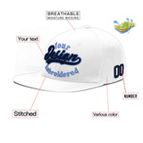 Custom White Pink 3D Puff Embroidery Flat Embroidery Casual Sport Baseball Cap