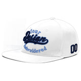 Custom White Pink 3D Puff Embroidery Flat Embroidery Casual Sport Baseball Cap