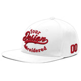 Custom White Light Blue-Navy 3D Puff Embroidery Flat Embroidery Casual Sport Baseball Cap