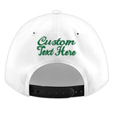 Custom White Light Blue-Navy 3D Puff Embroidery Flat Embroidery Casual Sport Baseball Cap