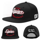 Custom Black 3D Puff Embroidery Flat Embroidery Casual Sport Baseball Cap