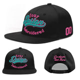 Custom Black 3D Puff Embroidery Flat Embroidery Casual Sport Baseball Cap