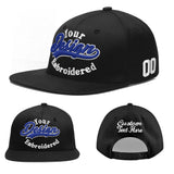 Custom Black 3D Puff Embroidery Flat Embroidery Casual Sport Baseball Cap