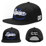 Custom Black 3D Puff Embroidery Flat Embroidery Casual Sport Baseball Cap
