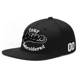 Custom Black 3D Puff Embroidery Flat Embroidery Casual Sport Baseball Cap