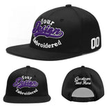 Custom Black 3D Puff Embroidery Flat Embroidery Casual Sport Baseball Cap