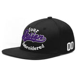 Custom Black 3D Puff Embroidery Flat Embroidery Casual Sport Baseball Cap