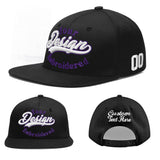 Custom Black 3D Puff Embroidery Flat Embroidery Casual Sport Baseball Cap