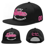 Custom Black 3D Puff Embroidery Flat Embroidery Casual Sport Baseball Cap