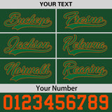 Custom Green Neon Green-White 3D Puff Embroidery Flat Embroidery Casual Sport Baseball Cap