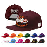 Custom Jujube Red Orange 3D Puff Embroidery Flat Embroidery Casual Sport Baseball Cap