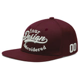 Custom Jujube Red Orange 3D Puff Embroidery Flat Embroidery Casual Sport Baseball Cap