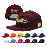 Custom Jujube Red Orange 3D Puff Embroidery Flat Embroidery Casual Sport Baseball Cap