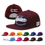 Custom Jujube Red Orange 3D Puff Embroidery Flat Embroidery Casual Sport Baseball Cap