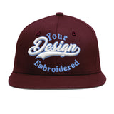 Custom Jujube Red Orange 3D Puff Embroidery Flat Embroidery Casual Sport Baseball Cap