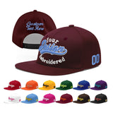 Custom Jujube Red Orange 3D Puff Embroidery Flat Embroidery Casual Sport Baseball Cap