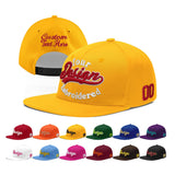 Custom Yellow Black 3D Puff Embroidery Flat Embroidery Casual Sport Baseball Cap