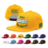 Custom Yellow Black 3D Puff Embroidery Flat Embroidery Casual Sport Baseball Cap