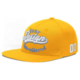 Custom Yellow Black 3D Puff Embroidery Flat Embroidery Casual Sport Baseball Cap