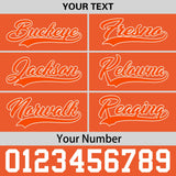 Custom Orange-White 3D Puff Embroidery Flat Embroidery Casual Sport Baseball Cap