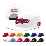 Custom White Pink 3D Puff Embroidery Flat Embroidery Casual Sport Baseball Cap