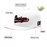 Custom White Pink 3D Puff Embroidery Flat Embroidery Casual Sport Baseball Cap