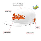 Custom White Pink 3D Puff Embroidery Flat Embroidery Casual Sport Baseball Cap