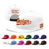 Custom White Pink 3D Puff Embroidery Flat Embroidery Casual Sport Baseball Cap