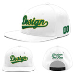 Custom White Pink 3D Puff Embroidery Flat Embroidery Casual Sport Baseball Cap