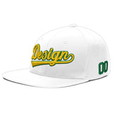 Custom White Pink 3D Puff Embroidery Flat Embroidery Casual Sport Baseball Cap