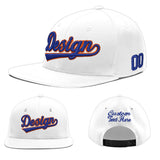 Custom White Pink 3D Puff Embroidery Flat Embroidery Casual Sport Baseball Cap