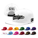 Custom White Pink 3D Puff Embroidery Flat Embroidery Casual Sport Baseball Cap