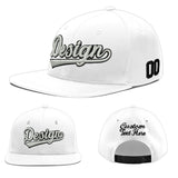 Custom White Pink 3D Puff Embroidery Flat Embroidery Casual Sport Baseball Cap